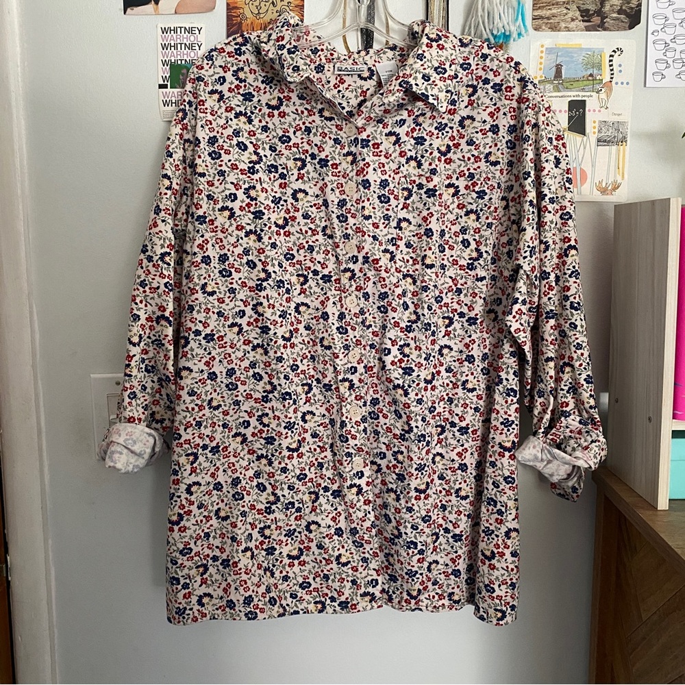 Floral Print Button Down